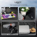 LASFIT Cargo Mat for Ford Explorer 2020-2025 2026 Trunk & Backrest Liner, Custom Fit All Weather Protector Split Design Easy Installation Trunk with Seatback Mat Accessories, 1pc Black