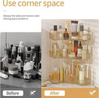 INVSSENE Corner Bathroom Countertop Organizer, Vanity Organizer Trays for Counter, Makeup Organizers, Perfume Tray, Skincare 