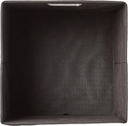 Amazon Basics Collapsible Cube Storage Bins, Space-Saving, Organizing Fabric Bins with Handles, 10.5" x 10.5" x 11", Black, 6