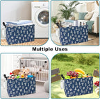 FANKANG Storage Basket,Nursery Hamper Canvas Laundry Basket Foldable with Waterproof PE Coating Storage, Office, Bedroom, Clo
