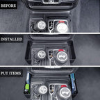 JKCOVER Center Console Gear Shift Organizer Tray Compatible with Jeep Wrangler JL/JLU 2018-2023 2024 2025 and Jeep Gladiator JT Truck 2020-2022 2023 2024 2025 Storage Box Accessories (Not for JK/JKU)