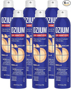 Ozium 8 Oz. Air Sanitizer & Odor Eliminator for Homes, Cars, Offices and More, Vanilla Scent, Pack of 6