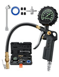 AstroAI Tire Pressure Gauge with Inflator, 100 PSI-ANSI B40.1 Accurate, Large 2.5" Easy Read Glow Dial, Heavy Duty Air Chuck and Compressor Accessories for Truck, with Case