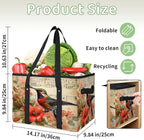 Reusable Grocery Bags Heavy Duty Shopping Bags Foldable Large Tote Bags with Long Handles & Hard Bottom
