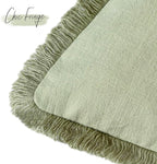 Foindtower Set of 2 Decorative Fringe Throw Pillow Covers Boho Farmhouse Cushion Cover with Tassels Soft Accent Pillowcase fo