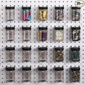 Unittype 20 Set Pegboard Organizer Accessories Peg Boards Jars with Lids Plastic Pegboards Bins Storage Containers Clear Peg 