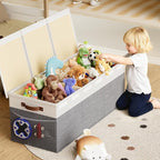 Dayacoco 40"X14"X16" Extra Large Toy Box Chest with Lids, 150L Collapsible Sturdy Kids Toy Storage Organizer Boxes for Boys G