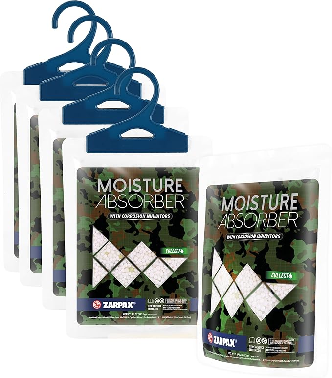 Moisture Absorbers For Gun Safe 7.5 oz/212g - Gun Safe Dehumidifier Prevents Corrosion - Protects Gun & Gear - Desiccant