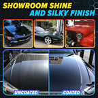Carfidant Scratch & Swirl Remover with Ceramic Silk – Car Scratch Remover for Vehicles Paint Repair with Ceramic Coating Spray – Polishing & Washing Kits with Applicator Pad & Microfiber Towel