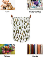 QUEENLALA Large Storage Basket,Laundry Hamper/Bathroom/Home Decor/Collapsible Round Storage Bin,Boys and Girls Hamper/Boxes/C