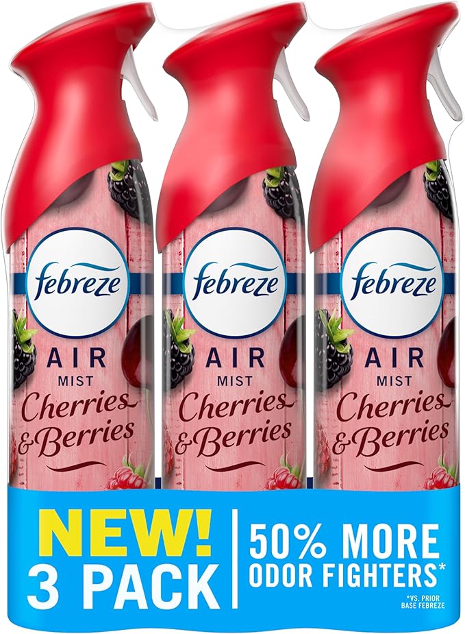 Febreze Air Mist, Air Freshener Spray, Odor Fighting Room Spray, Deodorizer for Home Bathroom Kitchen Office Apartment Dorm R