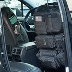Tactical Car Seat Back Organizer,Tactical Molle Seat Back Organizer with 6 Detachable Molle Pouch,Universal Fits for Car Truck Jeep Vehicle Black
