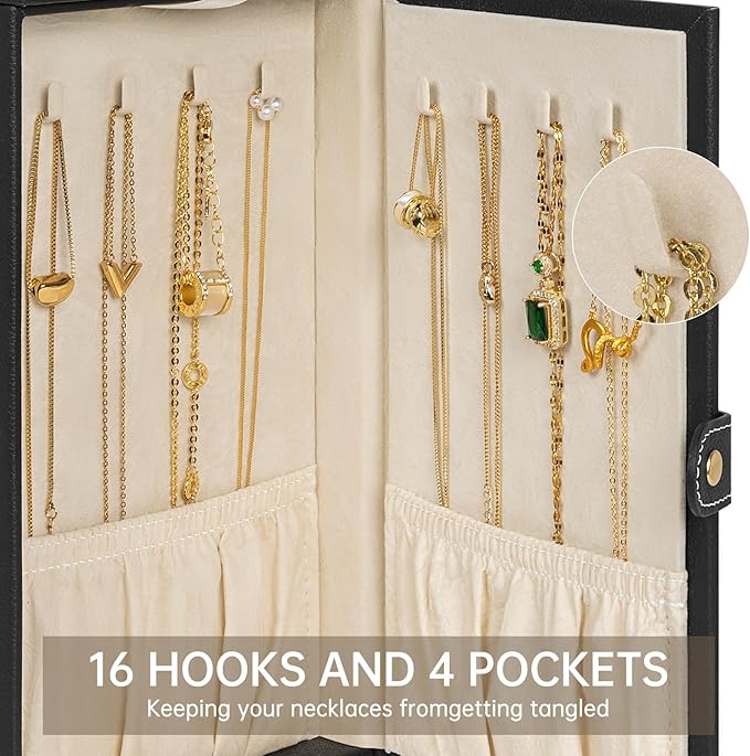 AKOZLIN 6-Tier Jewelry Box Organizer Functional 5 Drawers Leather Jewelry Storage Case for Women Girls Ring Necklace Earring 