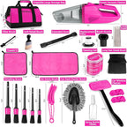 ThinkLearn Car Cleaning Kit, Car Vacuum Detailing Kit Interior with High Power Handheld Vacuum, Including 7Pcs Detailing Brus
