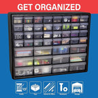 Akro-Mils 44-Drawer Plastic Drawer Storage Cabinet for Garage Organization, Bead Organizer, Building Bricks Storage, Teacher 