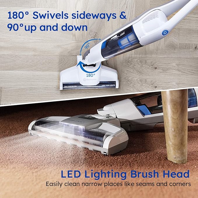 Vacmaster VSD1801 Cordless Handheld & Stick Vacuum Cleaner 2 in 1, Rechargeable Li-ion Battery Powerful Lightweight for Hardw