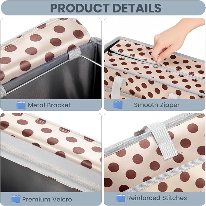 File Organizer Box, Portable Tote Bag Hanging Filing Box Desktop File Folder Document Storage Organizer with Pockets and Hand