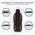 Skechers Memory Foam Leather Car Seat Covers, Air Cool Mesh Thick Seat Covers, Car Seat Covers Front Seats, Airbag Compatible