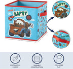 Disney Cars Storage Cubes, Set of 2 Durable 10"x10"x10" Fabric Bins with Handles, Lightning McQueen Organizer Boxes for Kids'