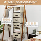 GRANNY SAYS Hanging Closet Organizers and Storage 6 Shelves, Closet Hanging Organizer with 5 Drawers, 6 Side Pockets Hanging 