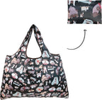 allydrew Large Foldable Tote Nylon Reusable Grocery Bags, 6 Pack
