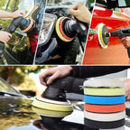 IPELY 6 Pcs 5 Inch Buffing Pads, Polishing Pads 5.5 Inch 140 mm Face for 5 Inch 125mm Base Plate Compounds, Buffer Pads for Polishing and Waxing