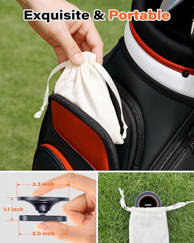 A2C Alloy Magnetic Golf Cart Phone Holder for MagSafe iPhone, Unique Golf Gifts for Men Golfers Dad Father, Golf Gift for Him Husband, Golf Accessories Essentials Gadgets Fits EZGO, Club Car, Yamaha