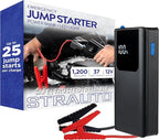 Car Battery Jump Starter, 12V Portable Jump Starter Battery Pack, Jumper Cables, Storage Case, USB-A/USB-C Cable,