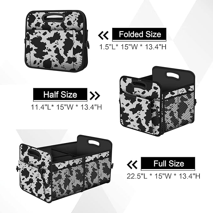 Femuar Car Trunk Organizer,Car Storage Organizer with 72L Large Capacity Waterproof Collapsible and 11 Pockets,Trunk Organizer