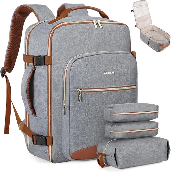 LOVEVOOK Travel Backpack for Women & Men 40L,Airline Approved Carry On Backpack Travel Essentials,TSA Carry on Luggage,Waterp
