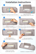 KBH Car Sun Visor Cover for Chevy Tahoe Suburban & GMC Yukon 1995 1996 1997 1998 1999, Left and Right Side Sunvisor Covering, Vinyl Leather Trim, Anti-Scratch, Tan