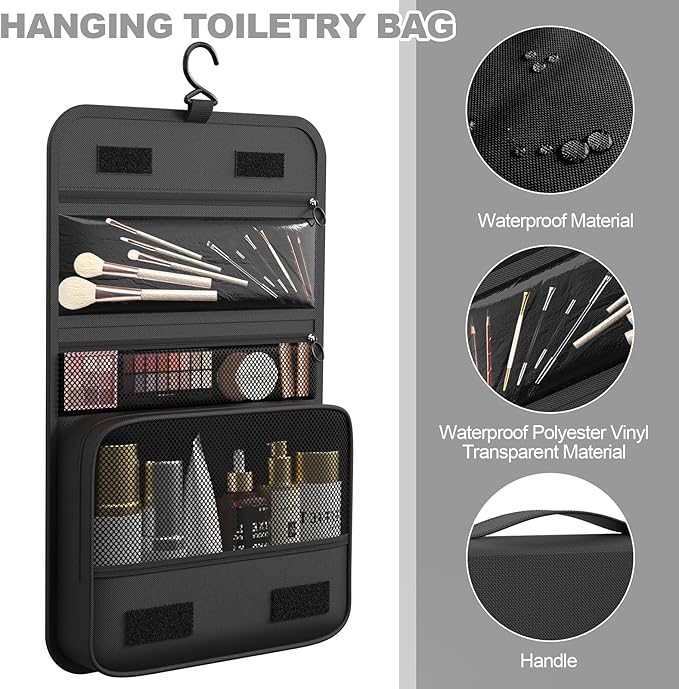 8 Set Packing Cubes for Travel,Suitcase Organizer Bags for Luggage with Shoe & Hanging Toiletry Bag, Vacation Essentials & Ac