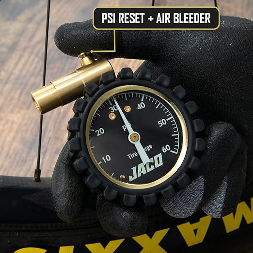 JACO MBX-60 Presta Tire Pressure Gauge for Bikes (Max 60 PSI) | MTB & XC Series