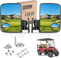 10L0L Golf Cart Mirror, Extra Large Side Rear View Universal for Yamaha, Club Car, EZGO, Folding Adjustable 180 Degree