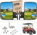 10L0L Golf Cart Mirror, Extra Large Side Rear View Universal for Yamaha, Club Car, EZGO, Folding Adjustable 180 Degree