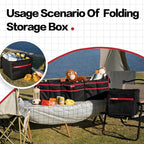 LIBZAKI Car Trunk Organizer,3 Compartments Big Trunk Storage, Large Capacity, Foldable, 95L Heavy Duty Storage Box for Car,