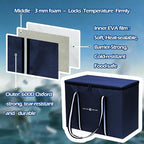 Insulated Reusable Grocery Bag - Zippered Cooler Tote Extra Large Thermal Shopping Bag for Groceries Frozen or Hot Food