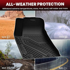 LASFIT Floor Mats & Backrest Mats & Cargo Mat for Hyundai Kona EV Electric 2026 2025 2024 (Not for Gas), All Weather TPE Custom Fit Floor Liners with Full Set Car Mats & Trunk Mats Accessoires, Black