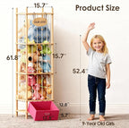Brelley Stuffed Animal Storage Wood Toy Storage Organizer with Drawer, Large Toy Chest Stuffed animal holder for Kids Nursery