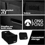 Long Pond Car Trunk Organizer, Storage for SUVs or Sedans, Foldable Cargo Containers with 9 Pockets and Reinforced Handles,