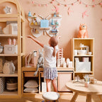 Butterfly Tonie Shelf for Tonie&TonieBox - White Magnetic Wooden Floating Shelves for Storage, Cute Tonie Wall Shelf for 20-3