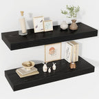 30 Inch Floating Shelves, 12" Deep Floating Shelf Wall Mounted, 30" Wall Shelves, Rustic Deep Bookshelf, Extra Deeper & Thick