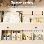 Vtopmart 12 Pack Baby Clothes Organizer, Dresser Drawer Organizer for Baby Clothing, Foldable Fabric Closet Drawer Storage Bi