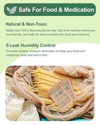 6 Gram (100 Pack) Kraft Clay Desiccants Packs, Premium Food Grade Desiccant - Rechargeable Moisture Absorbers for Food