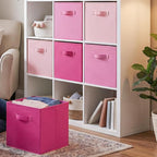 Cupic Cupid 13 Inch Storage Cube, Fabric Cube Storage Bin with Handles, Storage Cube Organizer for Clothes and Toys, Collapsi