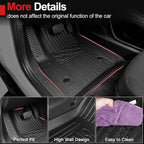 Floor Mats for 2017-2023 GMC Acadia 6 Passenger Captain Chairs All Weather Cargo Mat with Backrest Mat for 2023 GMC Acadia Denali Accessories