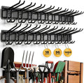 ELEAD 18-Pairs Heavy Duty Garage Tool Organizer Wall Mount Hooks, 96 Inches 1460 lbs Garden Tool Organizer with Adjustable Ho