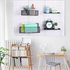 Hicarer 8 Pack Pegboard Baskets and Peg Board Racks Set, Pegboard Hooks, Square Style Wire Shelf Baskets, for Organize Tools,