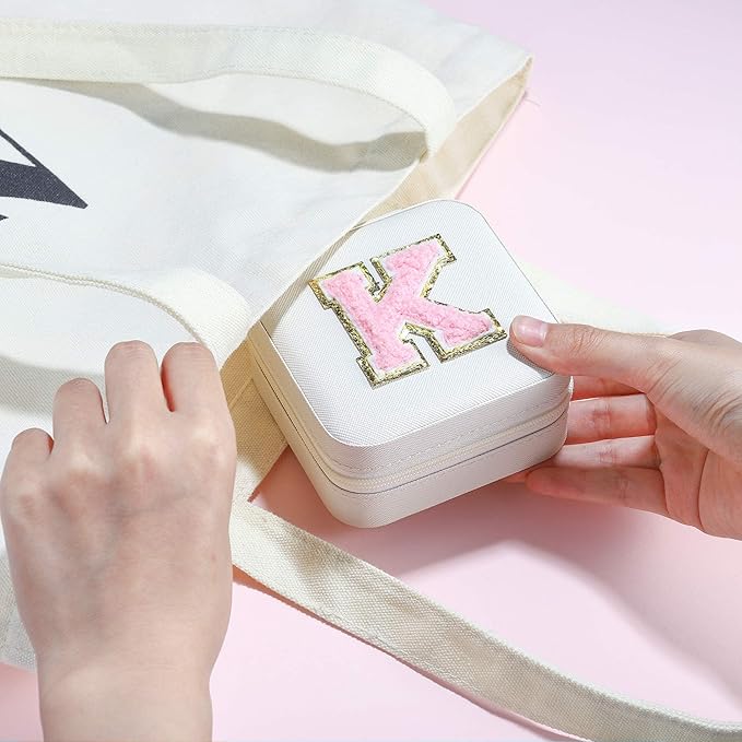 Parima Jewelry Organizer Box, Small Jewelry Box for Women Girls Initial R Travel Jewelry Case Small Jewelry Organizer Box Tra