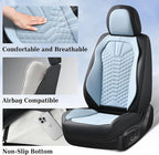 Coverado Leather Seat Covers, Car Seat Covers Full Set, Waterproof Nappa Leather Car Seat Cover, Car Seat Protectors 5 Seats,